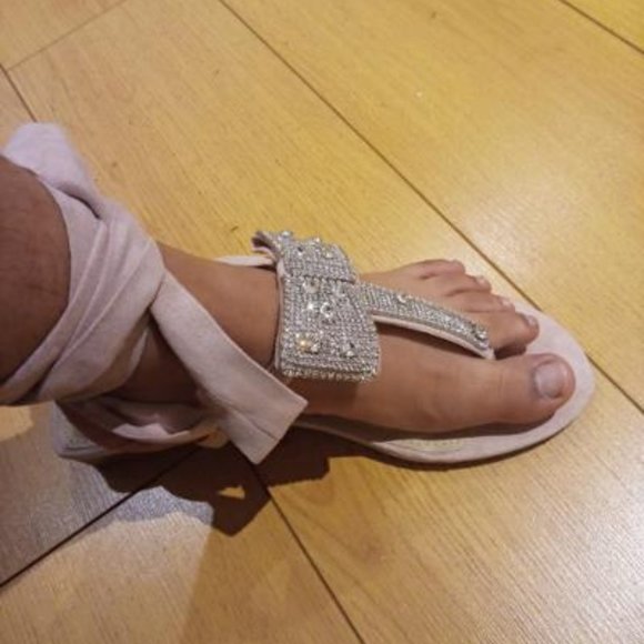 🆕 Wrap Up Flat Sandals in Blush Pink - Picture 5 of 5